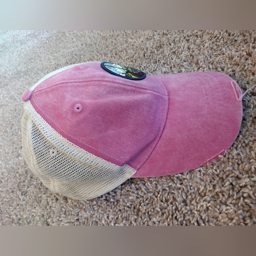 Adams Pink And Beige Mesh Trucker Hat - Picture 4 of 7